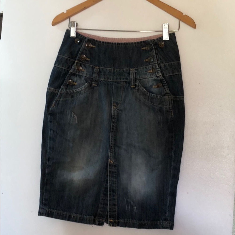 Denim Pencil Skirt